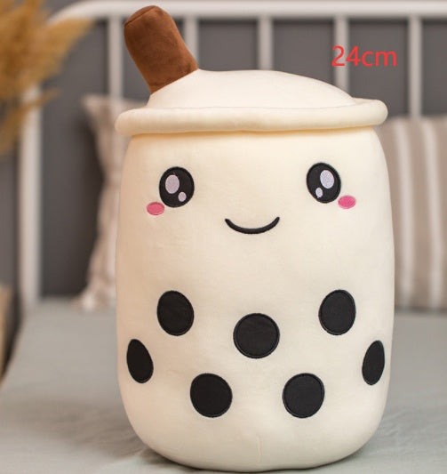 Boba Tea Plush Pillow Cushion - Soft Bubble Tea Stuffed Toy