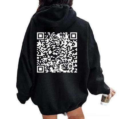 F K You QR Code Hoodie – Oversized Unisex Fleece-Lined | 10 Colours | Sizes XS–5XL