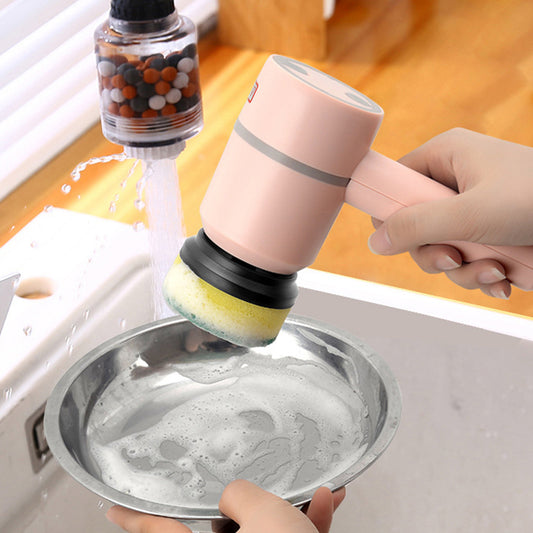 Electric Spin Scrubber Brush — USB Rechargeable Power Cleaning Brush with Interchangeable Heads