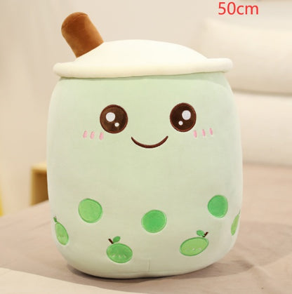 Boba Tea Plush Pillow Cushion - Soft Bubble Tea Stuffed Toy