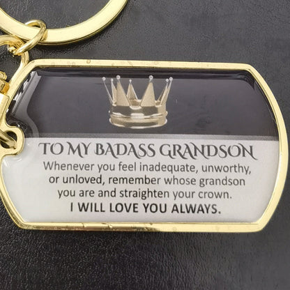 Family Sentiment Metal Keychain | Son, Daughter, Grandson Gift | JP Collections