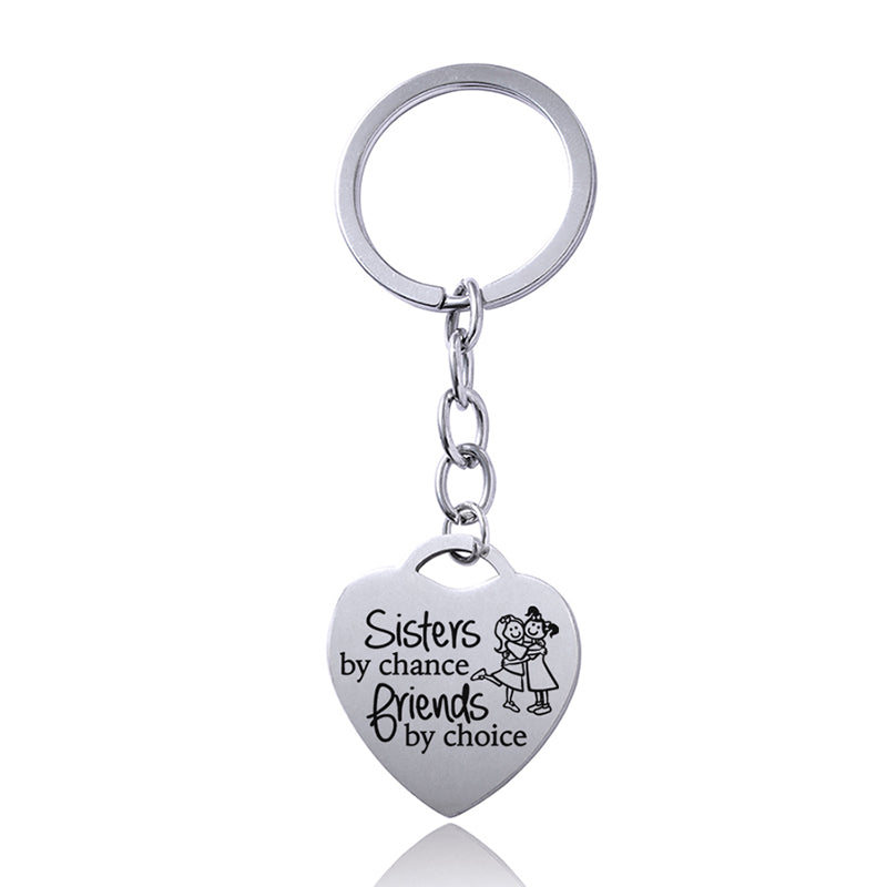 Heart Sisters & Best Friends Keychain | Stainless Steel | JP Collections