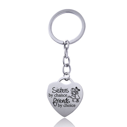 Heart Sisters & Best Friends Keychain | Stainless Steel | JP Collections