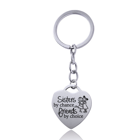 Heart Sisters & Best Friends Keychain | Stainless Steel | JP Collections