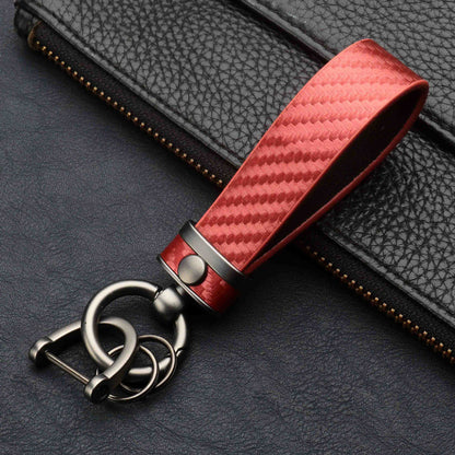 Leather & Zinc Alloy Keychain | Trendy Key Buckle Charm | 5 Colours