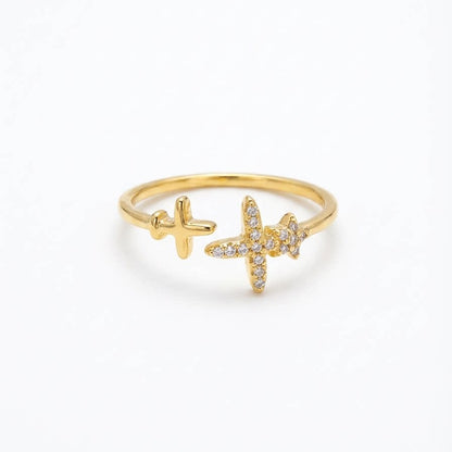 Womens Korean-style Elegant Star Ring For Students