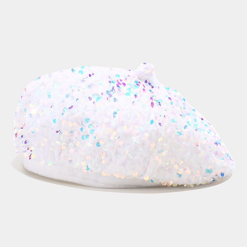 Women's Sequined Pumpkin Hat | Flat-Top Novelty Cap – 7 Colours