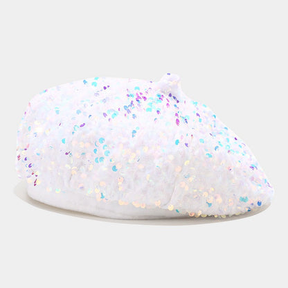 Women's Sequined Pumpkin Hat | Flat-Top Novelty Cap – 7 Colours