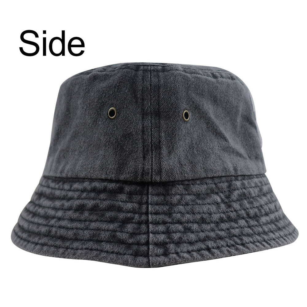 Mom Life Embroidered Bucket Hat | Washed Cotton Fisherman Hat for Women