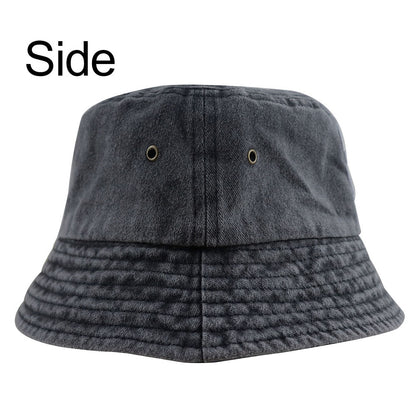 Mom Life Embroidered Bucket Hat | Washed Cotton Fisherman Hat for Women