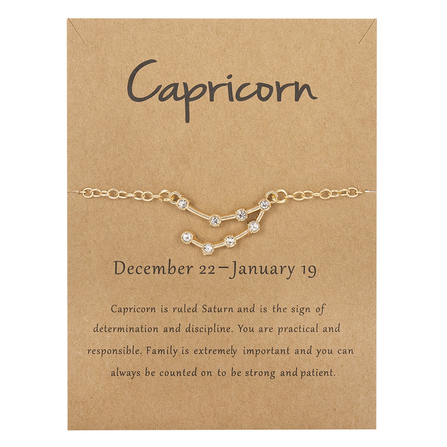 Zodiac Star Sign Gold-Plated Chain Bracelet | All 12 Signs