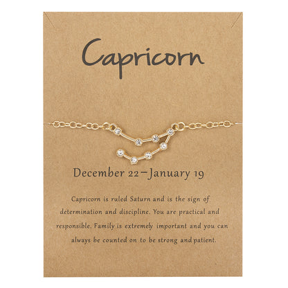 Zodiac Star Sign Gold-Plated Chain Bracelet | All 12 Signs