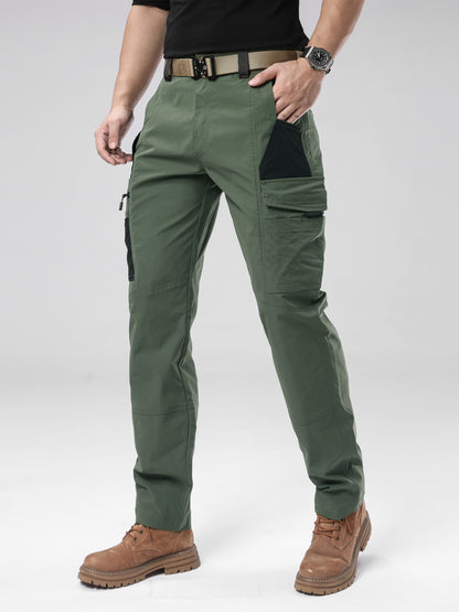 Men's Windproof Casual Cargo Trousers | Cotton Stretch Outdoor Pants