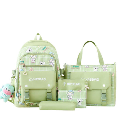 Girls Primary School Nylon Backpack – 5 Colours