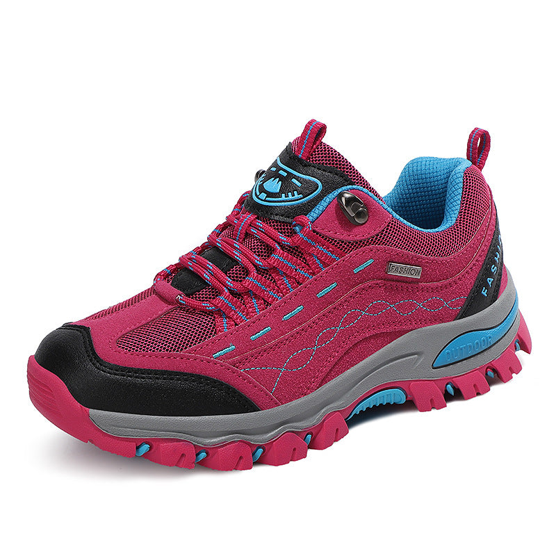 Breathable PU Mesh Low-Top Hiking Trainers - PHYLON Midsole Lace-Up