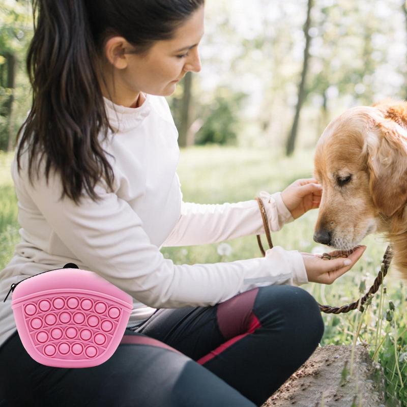 Silicone Dog Treat Pouch | Training Reward Bag | Waist Clip