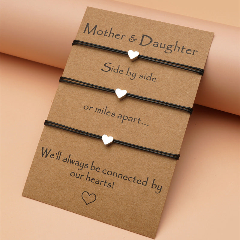 Heart-Shaped Adjustable Copper Bracelet with Gift Card