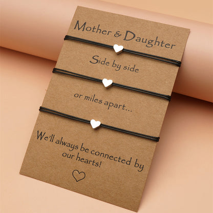 Heart-Shaped Adjustable Copper Bracelet with Gift Card
