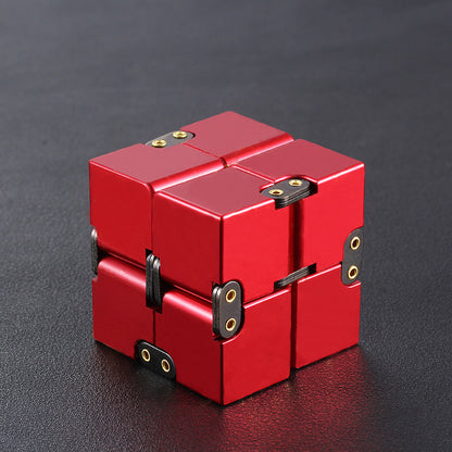 Premium Aluminium Alloy Infinite Cube Fidget Toy | Metal Desk Toy