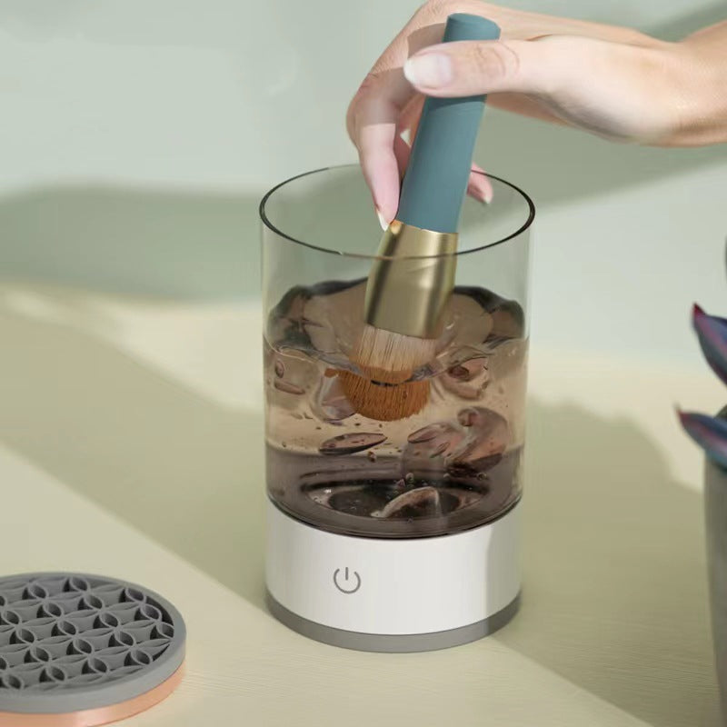 Electric Makeup Brush Cleaner — USB Rechargeable Automatic Brush Spinner & Dryer