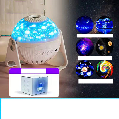 Galaxy Star Projector Night Light with Interchangeable Discs