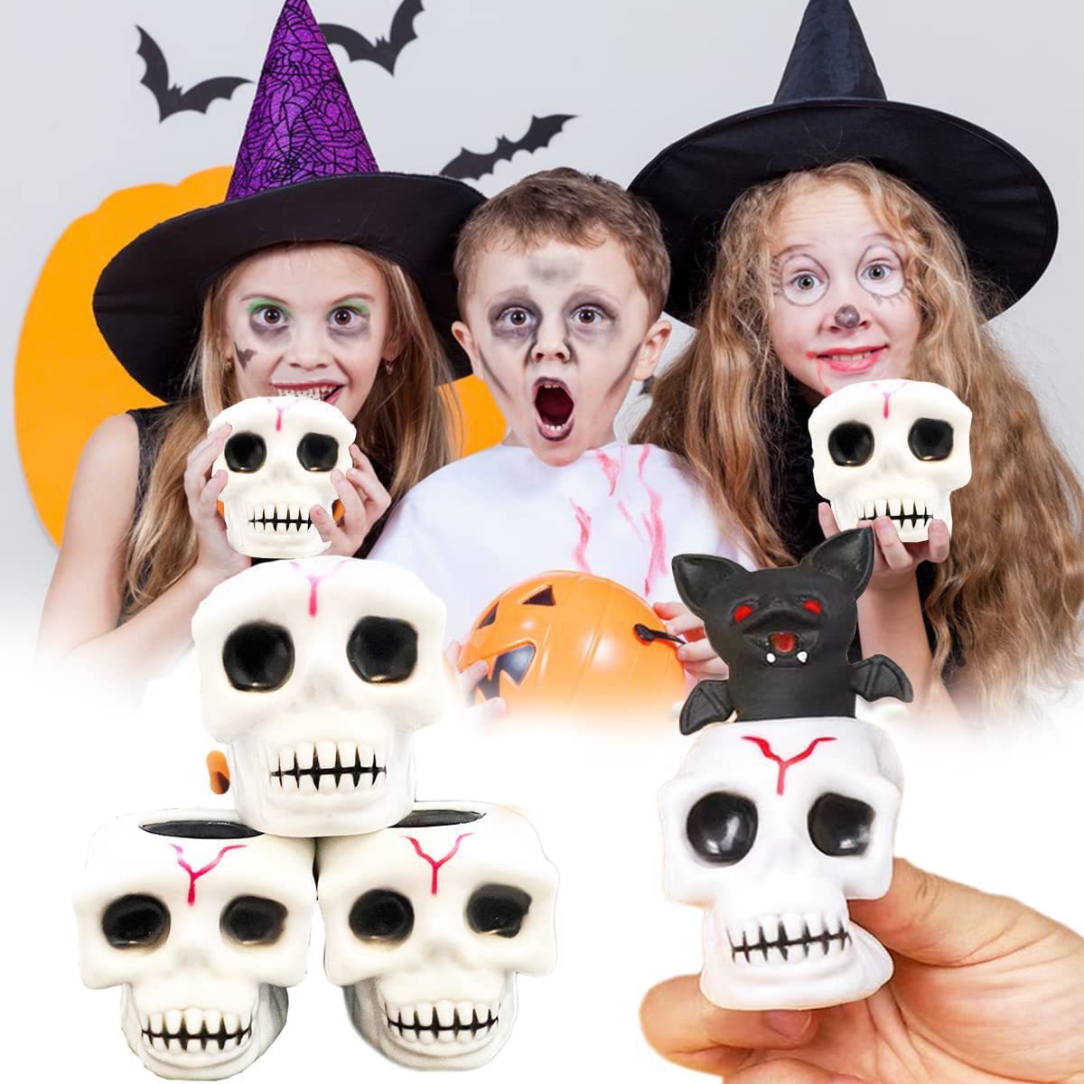 Halloween Skull Bat Squeeze Cup Decompression Toy | Sensory Fidget