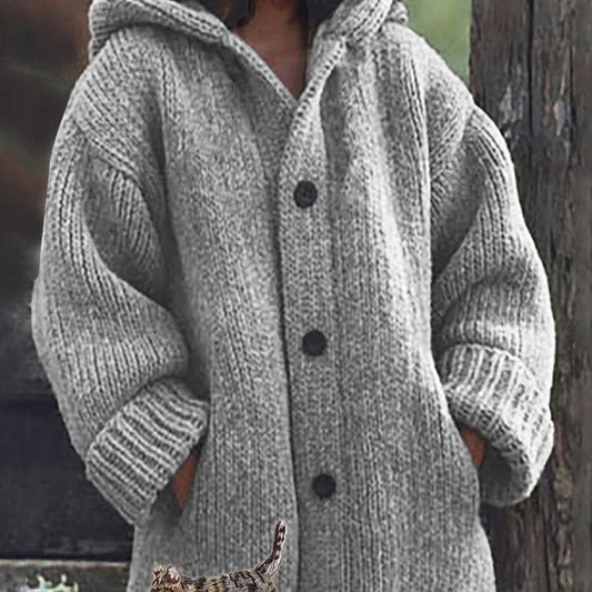 Women's 3D Print Hoodie Jacket – Mid-Length Casual Cardigan