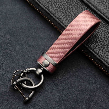 Leather & Zinc Alloy Keychain | Trendy Key Buckle Charm | 5 Colours
