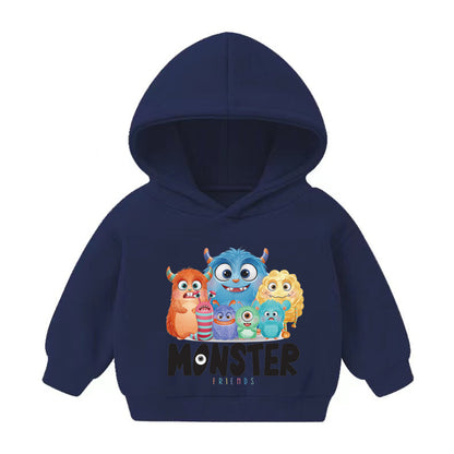 Kids Hooded Fleece Pullover Sweater – Unisex Long-Sleeve Top