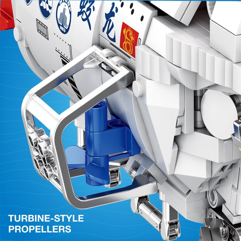 Jiaolong Submarine Building Block Toy | Educational Assembly Set Ages 7-14