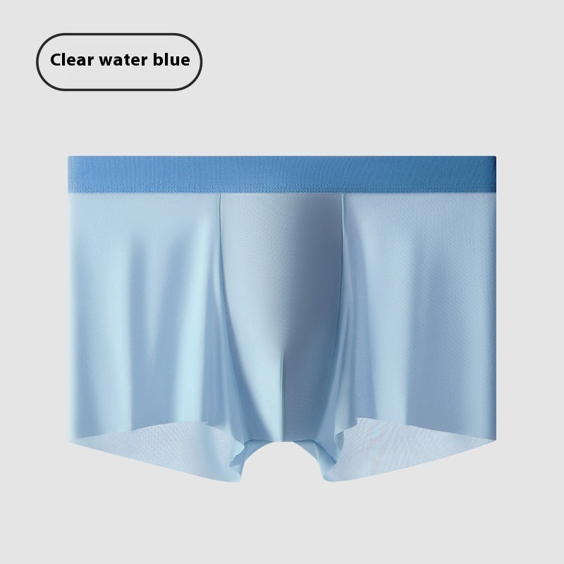 Men's Ice Silk Antibacterial Boxer Briefs – Cool Nylon Underwear 6 Colours