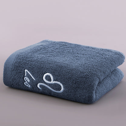 Zodiac Constellation Embroidered Cotton Towel | All 12 Star Signs | 2 Sizes