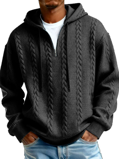 Men's Half-Zip Printed Hoodie – Loose Fit Pullover | 10 Styles | Sizes S–5XL