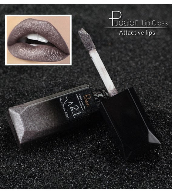 Matte Liquid Lip Gloss – Waterproof Long-Lasting 8ml, 21 Shades