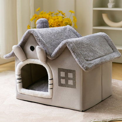 Foldable Enclosed Pet Cave Bed – Warm Kennel for Dogs & Cats | 13 Designs | S, M & L
