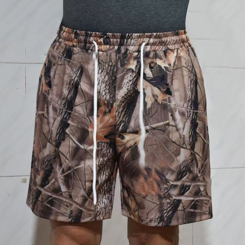 Women's Loose Casual Drawstring Camouflage Print Shorts