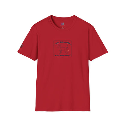 'Easily Distracted By…wait, is that a dog?' Cartoon Dog Graphic Tee