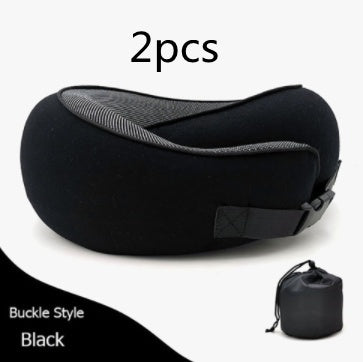 Memory Foam Travel Neck Pillow — U-Shaped Neck Support for Flights, Commuting & Long Journeys