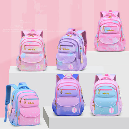 Girls' Embroidered Waterproof School Backpack 36–55L – S & L