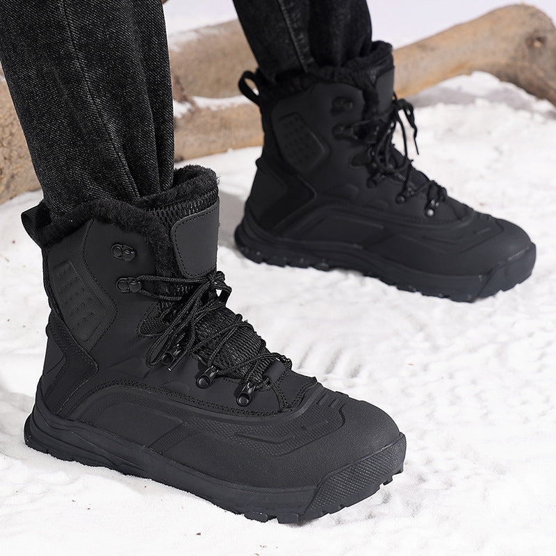 Men's High-Top Fleece-Lined Lace-Up Boots – Warm Winter Boots | EU 39–48