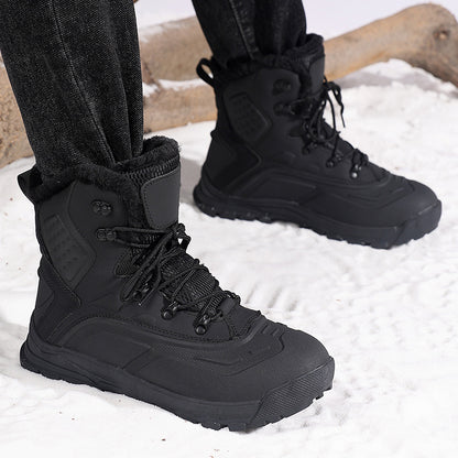 Men's High-Top Fleece-Lined Lace-Up Boots – Warm Winter Boots | EU 39–48