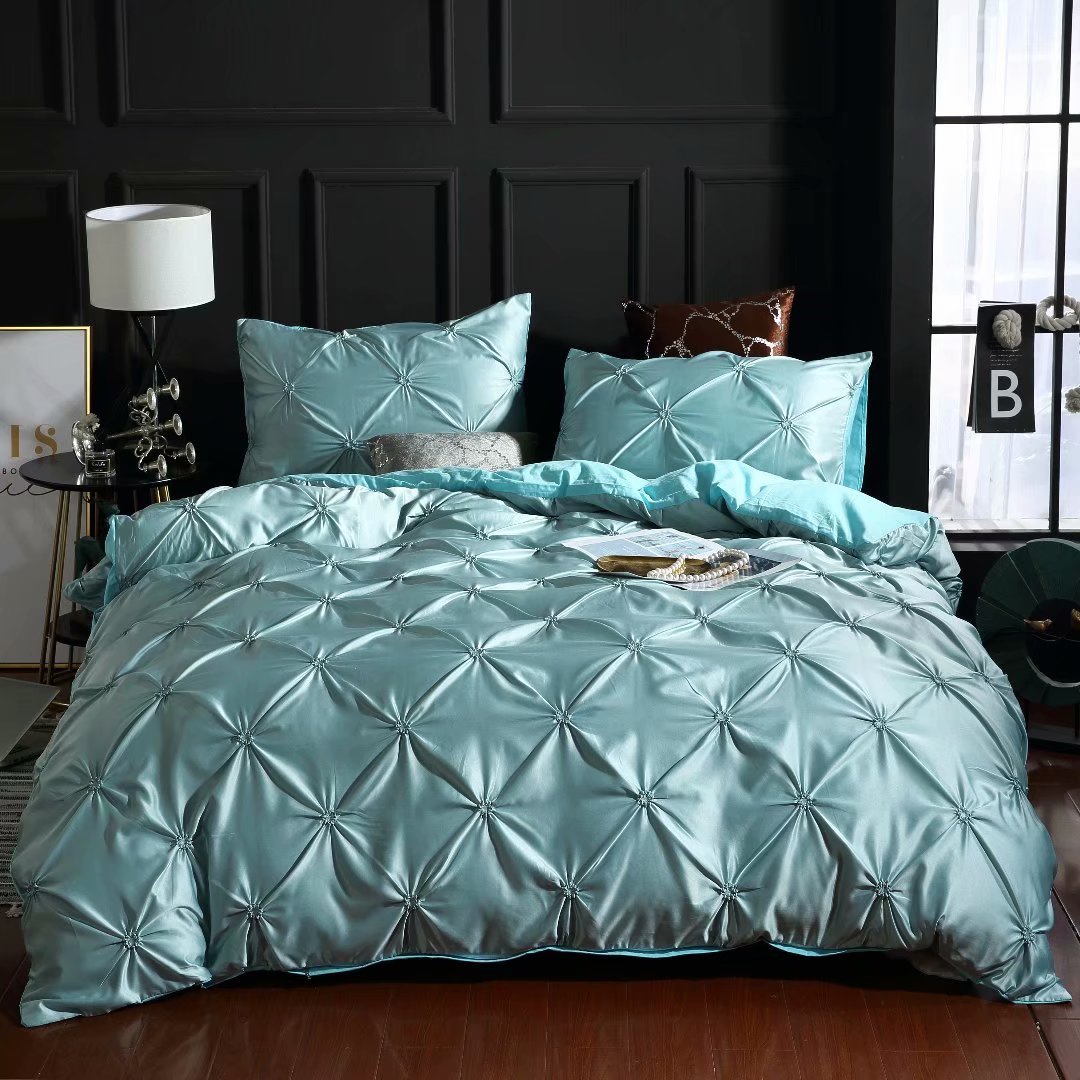 Satin Silk-Effect Duvet Cover Set – Luxury Polyester Bedding