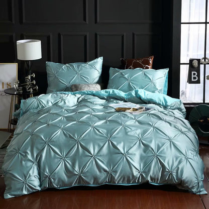 Satin Silk-Effect Duvet Cover Set – Luxury Polyester Bedding