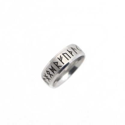 Men's 8mm Matte Stainless Steel Band Ring – Minimalist Steel & Black Band