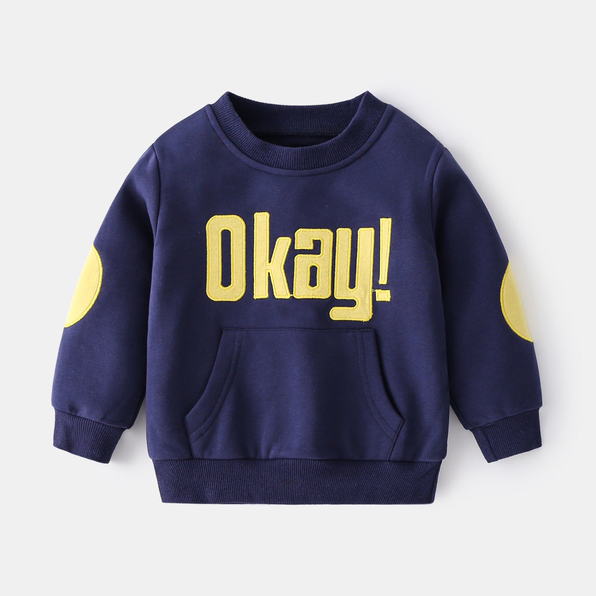 Boys' Letter Print Pullover Sweatshirt | Kids Cotton Sweatshirt