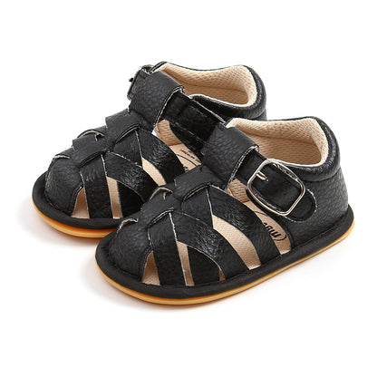 Baby Hollow Breathable Sandals – Synthetic Leather, Toddler Boys