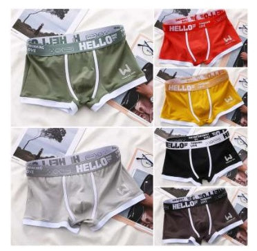 Men's Cotton Boxer Briefs Multi-Pack – Breathable Low-Waist Underwear