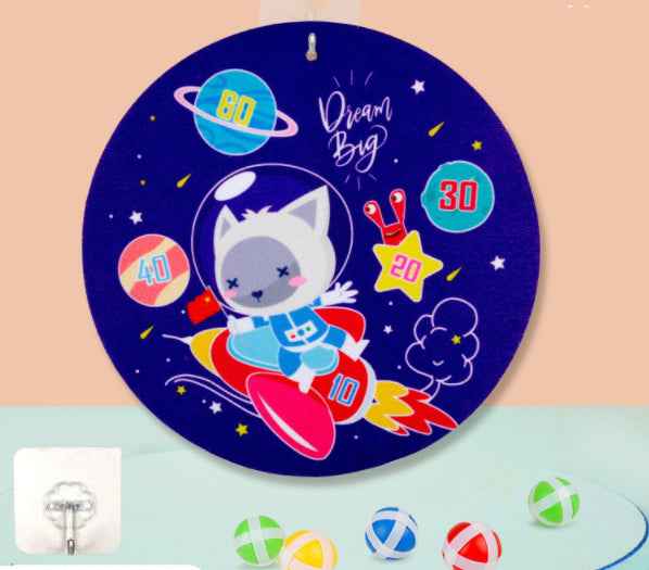 Spot Wholesale Children's Sticky Ball Dart Board Cartoon Fun Dart Board Plus Velvet A Variety Of Creative Cartoon