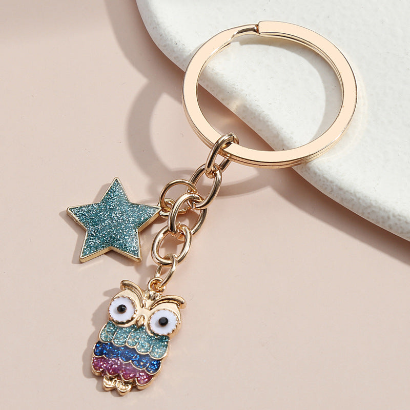 Dripping Oil Alloy Charm Keychain | Owl, Ladybug & Ghost Face | JP Collections