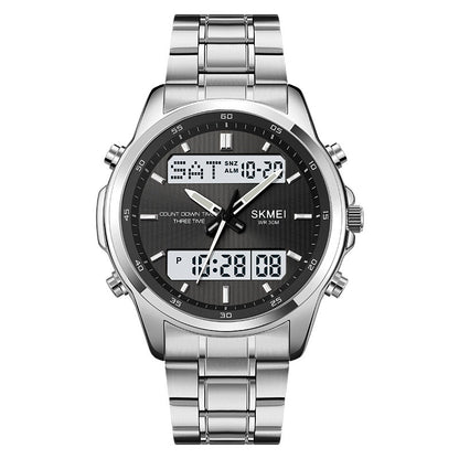 Men’s Dual Display Sport Watch – 53mm, Japanese Movement, Stopwatch & Alarm